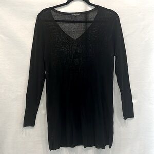 Eileen Fisher black linen sweater